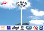 Airport 45M Powder Coatin High Mast Pole 6 Lights For Seaport Lighting