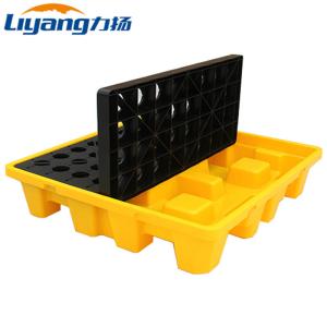 Wholesale 1.5T HDPE Plastic Spill Pallet 2 Drum Spill Containment Pallet from china suppliers