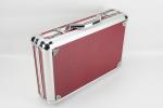 Red PU Watch Case With Pillows Portable Aluminum Watch Box