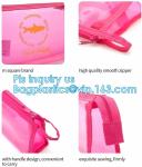 grip slider bags, Stand Up Cosmetic Pouch with Slider Zipper Closure, PVC HEAT