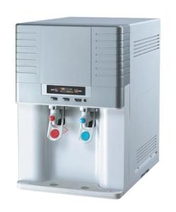 Wholesale Hot &amp; Cold Silver Tabletop Filtered Water Dispenser Reverse Osmosis / UF Compressor Cooling from china suppliers