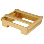 Adjustable Bamboo Kitchen Shelf Organiser Single Tier Under Cabinet Paper Plate