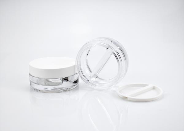 New Heavy Thick Dual Chamber 1OZ 2OZ 30*2ml Concentrate Glass Cosmetic Jar,