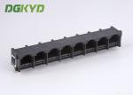 90 degrees 1x8 right angle RJ45 Female Jack 8 ports network switch connectors