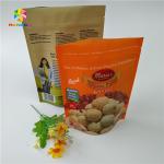 Food Grade Protein Powder Dry Nut Stand Up Zipper Pouch Transparent Packaging