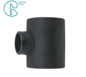Wholesale Black Color HDPE Socket Fusion Fittings Reducing Tee PE100 PN16 SDR11 from china suppliers