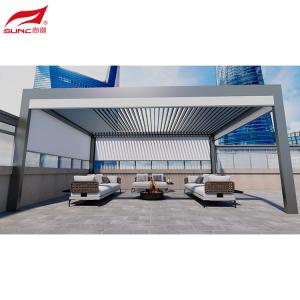 Wholesale Modern Motorized Pergola Aluminum Freestanding Installation Adjustable Louver Roof from china suppliers