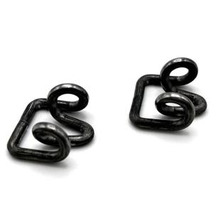 Wholesale OEM Steel Wire Bending Forming Blacking Spring Clip Collars Hook Spring from china suppliers