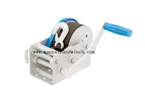 Wholesale Moblie Handle 3300 Lb Boat Hand Winch , Zinc Plated Yacht Winch With Strap from china suppliers