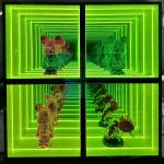 Customizable Colors LED Strip Light Glass Infinity Mirror Display Case for Lego