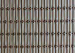 Stainless Steel Architectural Mesh Fabrics 2mm Weft Diameter Coffee Color