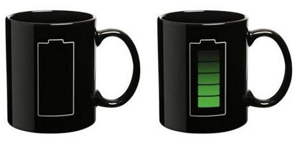 New creative gift product battery colour change temperature sensing ceramic mugs