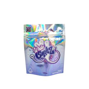Wholesale Silver Holographic Resealable Stand Up Mylar Food Bags 3.5g Special Cartoon Pattern from china suppliers