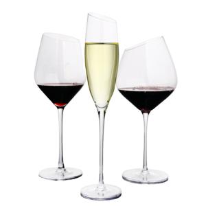 Wholesale Slant Industries 450ml Wine Glass , Unique Shaped Crystal Champagne Glasses from china suppliers