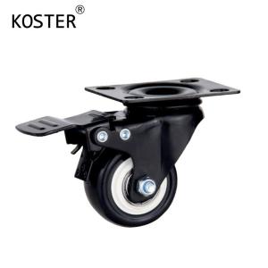 Wholesale Smooth Rolling Industry Wheel Barrow Black Polyurethane Caster Wheel for Heavy Duty from china suppliers