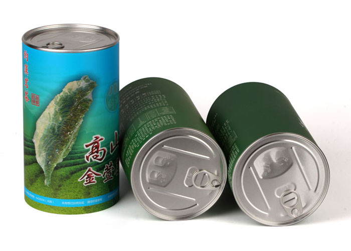 Offest Print Pop Top Paper Tube Containers For Dry Food Packaging