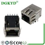 Metal shielded cat6 rj45 connectors , 1000 Gigabit female rj45 modular jack