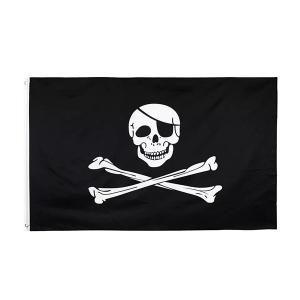 Wholesale OEM Custom Polyester Flag 3x5Ft Skull Crossbones Pirate Flag from china suppliers