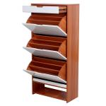 3 Layer Height 147cm Color Matching Shoe Cabinet MDF Melamine