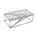 Stable Metal Coffee Table 51x28x30inch Tempered Glass Coffee Table