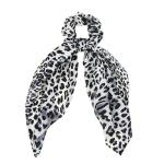 Ribbon Scrunchies Leopard pattern fabric hair tie