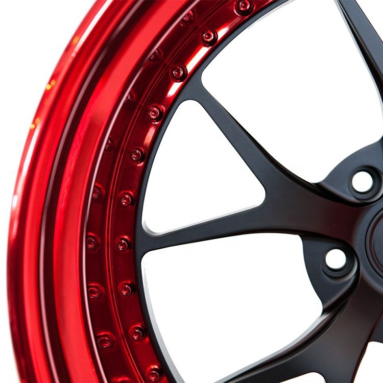 customization deep dish brushed red 18 19 20 2122 Inch 3 piece wheels forged alloy wheels for ferrari Dino 365 GTB