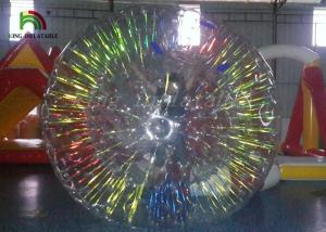 China Shining Zorb / Clear Inflatable Coloful Shining Flash Roller Ball For Grassplot rolling on sale