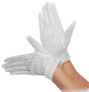 Wholesale Safety White Antistatic Stripe Polyester ESD Work Gloves Cleanroom Electronics Industry from china suppliers