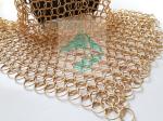PVD Finshed Rose Gold Color Stainless Steel Metal Round Ring Weave Mesh Is For