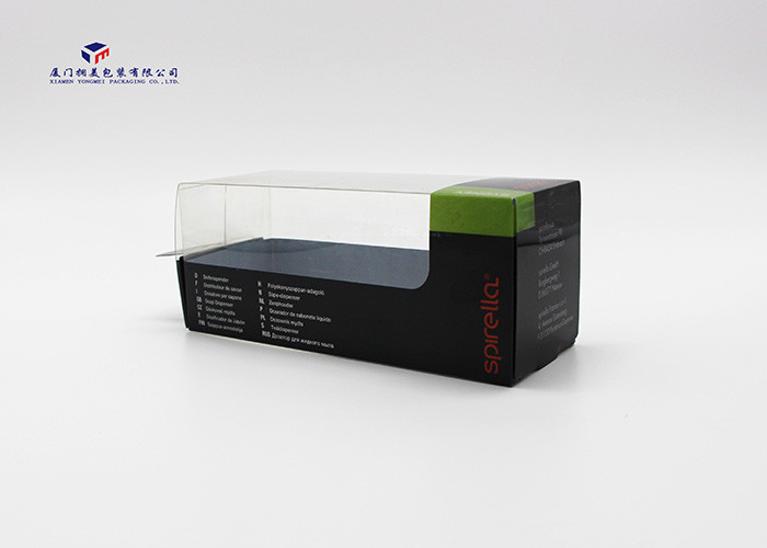 Safe PET Materials Reusable Custom Plastic Box Packaging Clear Window 18.7cm Height