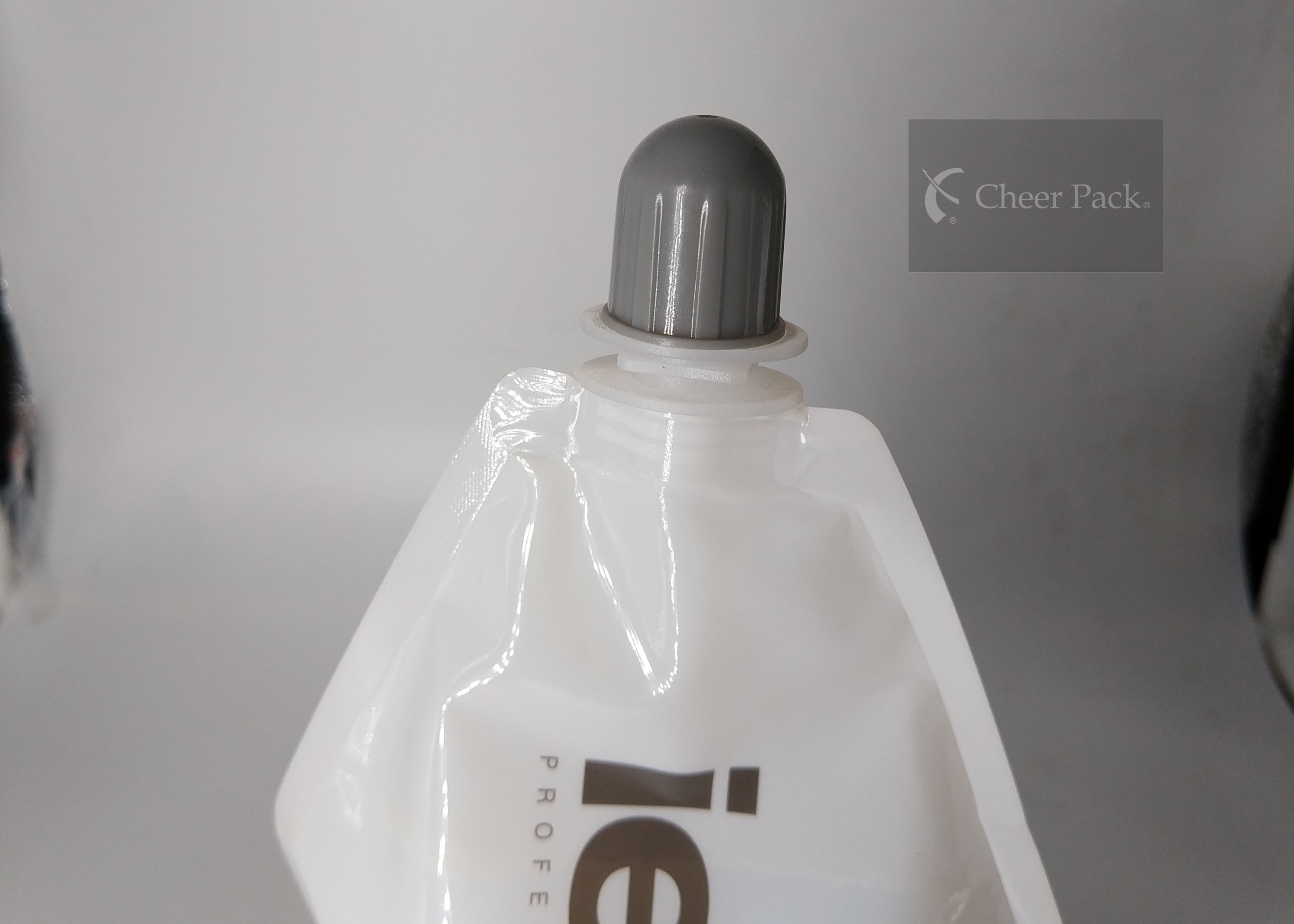 Hair Care Products Pour Spout Caps With Black PE Material , OEM ODM Service