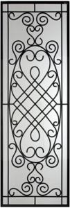 China 6 X 6MM 32MM Exterior Door Glass And Wrought Iron Glass Inserts on sale