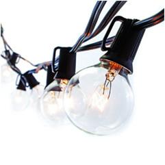 waterproof 25 G40 String Light With Clear Bulb For Garden, Lawn, Patio, Party,