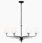 CHC 5683 Amalfi 41" Chandelier Milano Gold / Waxed Black / Plaster White With 3
