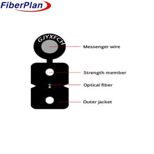 Wholesale Fiber G652.D Single Core GJYXFCH FTTH Drop Cable FTTH Fiber Cable With Messenger from china suppliers