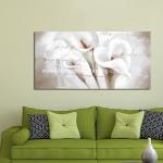 Abstract Large Floral Canvas Wall Art 24in X 48in For Interior Home Decoration