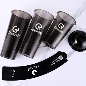 Wholesale 12oz 16oz 20oz PP Plastic Cups Plastic Cold Beverage Cups With Black Lids from china suppliers