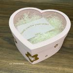 Custom Emballage Big Packaging Carton Pink Heart Shape Gift Paper Boxes With Pvc