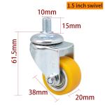 Aluminum Mini Caster Wheels , Small Metal Caster Wheels 1.5 Inch