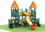Castle style with small bending slide safety galvanized steel pipe outdoor