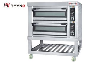 Wholesale Double Layer Four Trays Electric Oven Stainless Steel For Bakery computer touch from china suppliers