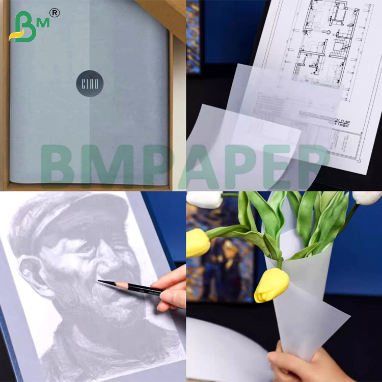 92g 102g 112g Ink - Resistant White High Transparency Tracing Paper For Hand Drawing CAD Inside Page 