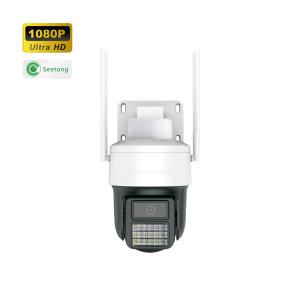 Wholesale Waterproof Security CCTV With Warning Light Camara de Seguridad Wifi Audio Motion Tracking Dome Network Camera from china suppliers