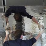 Ripple Stainless Steel Sheets Gold Mirror Finish For Column Cover Cladding 201