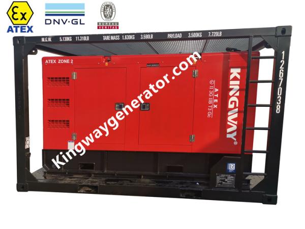 IP55 Protection ATEX Zone 2 Equipment 100KVADiesel Generator Integrated Lifting