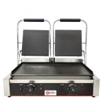 Commercial Kitchen Non-stick Electric Cast Iron Panini Contact Grill with 3600W