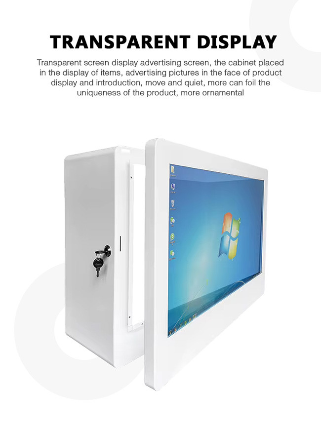 TFT Transparent LCD Screen Cabinet 32 Inch-65 Inch Clear LCD Screen