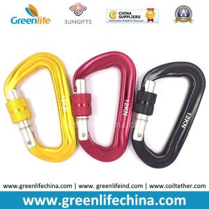 Wholesale Space Aluminum Top Quality Black/Red/Yellow Lockable Snap Carabiners from china suppliers