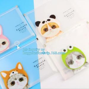 Wholesale Fashion lock Packaging Bag with Slider Fashion PVC sealed stationery bag, stationery frosted pvc bag with slider from china suppliers