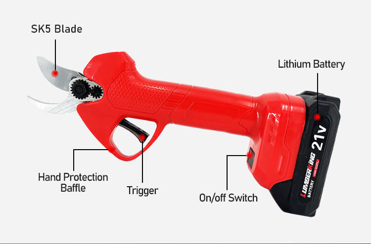 Lithium Electric Pruning Shears Garden Fruit Tree Trimming Gardening Power Tools